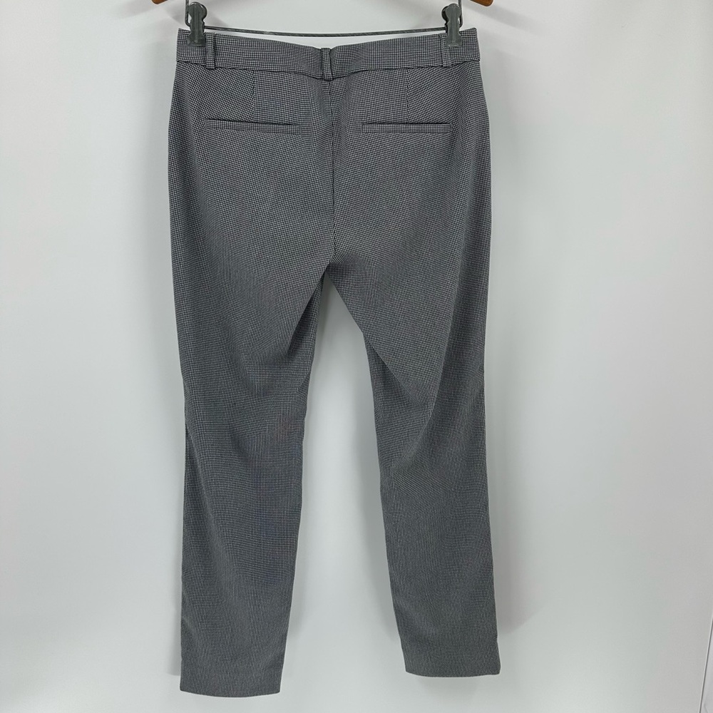 Banana Republic Pants Women's Sloan Crop Striped Gray/White Herringbone Size 4 - Picture 3 of 9